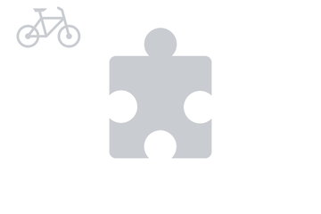 Graues Puzzleteil mit Icon Fahrrad